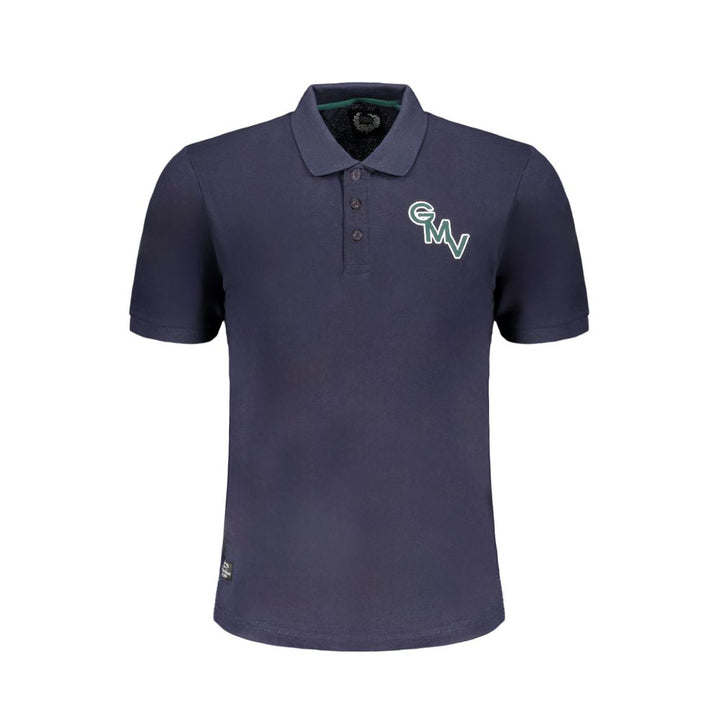 Gianmarco Venturi Blue Cotton Polo Shirt
