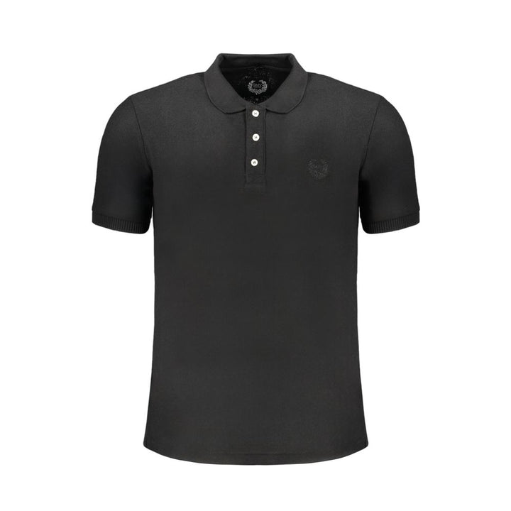 Gianmarco Venturi Black Cotton Polo Shirt