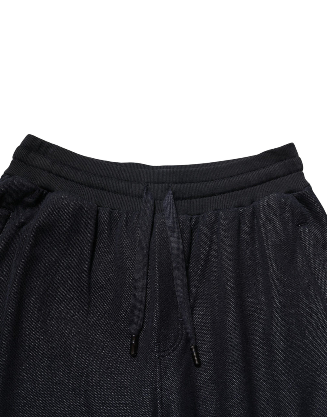 Dolce & Gabbana Black Cotton Blend Drawstring Jogger Jogger Pants