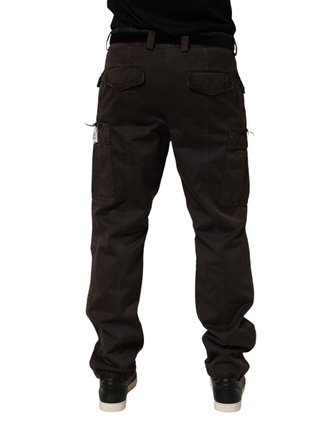 Dolce & Gabbana Brown Re- Edition Cotton Men Cargo Pants