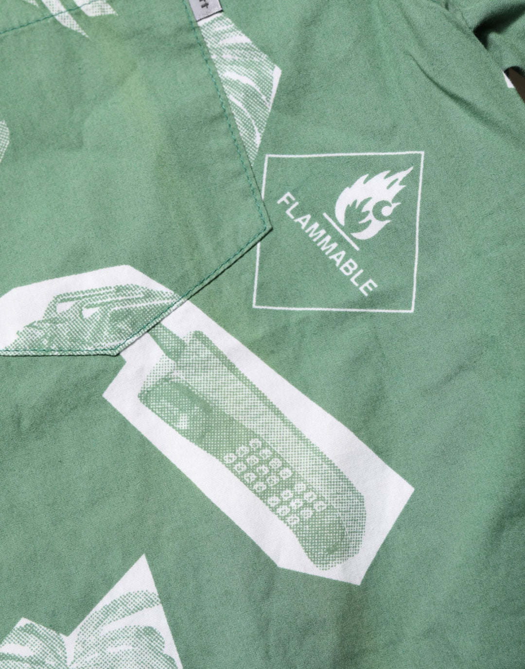 Carhartt Wip Green Printed Cotton Collared Short Sleeves Polo Shirt