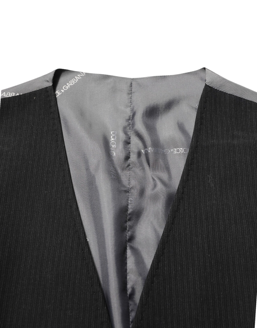 Dolce & Gabbana Black Cotton Waistcoat Dress Men Formal Vest