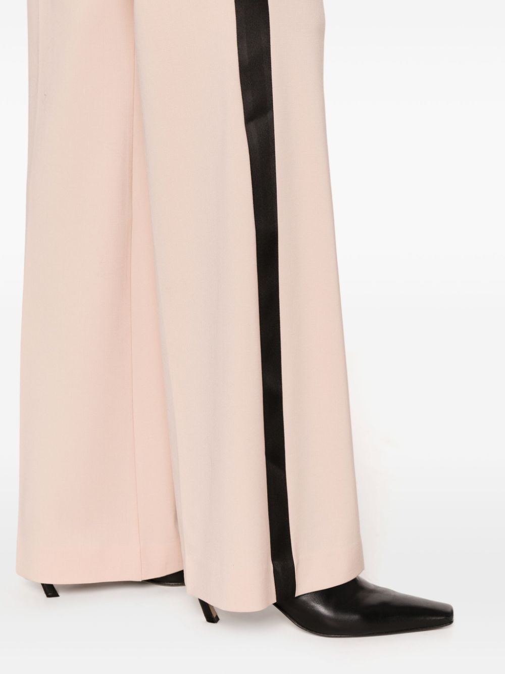 side-stripe flared trousers-9