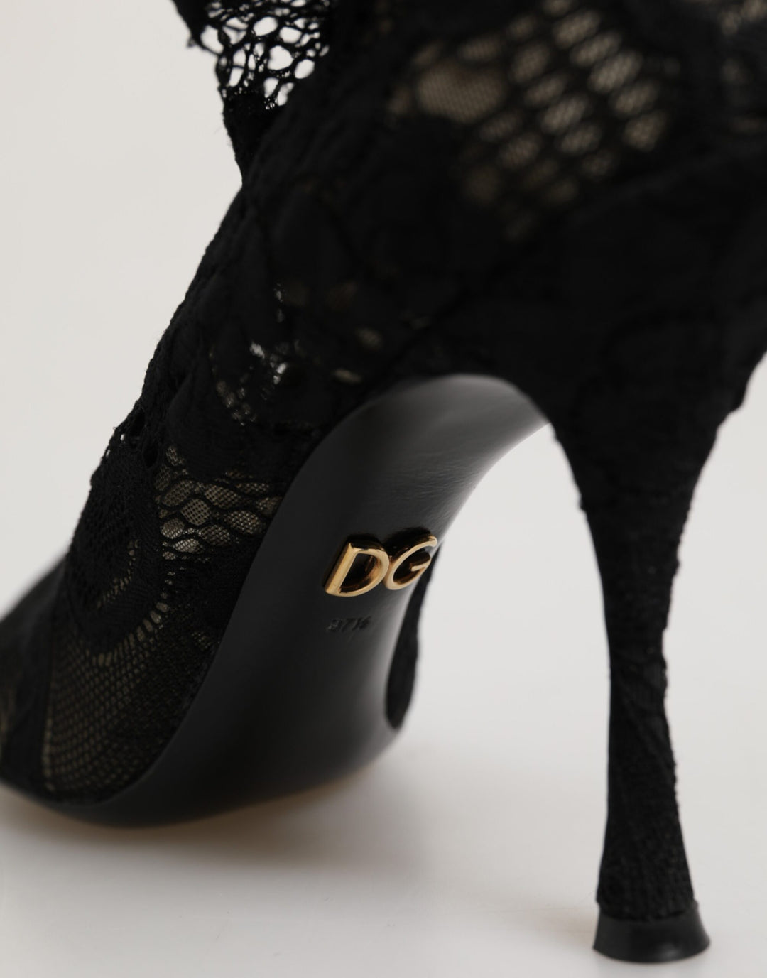 Dolce & Gabbana Black Pumps Taormina Lace Socks Boots Shoes