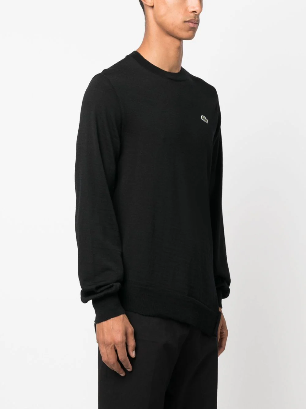 x Lacoste logo-patch wool jumper-9