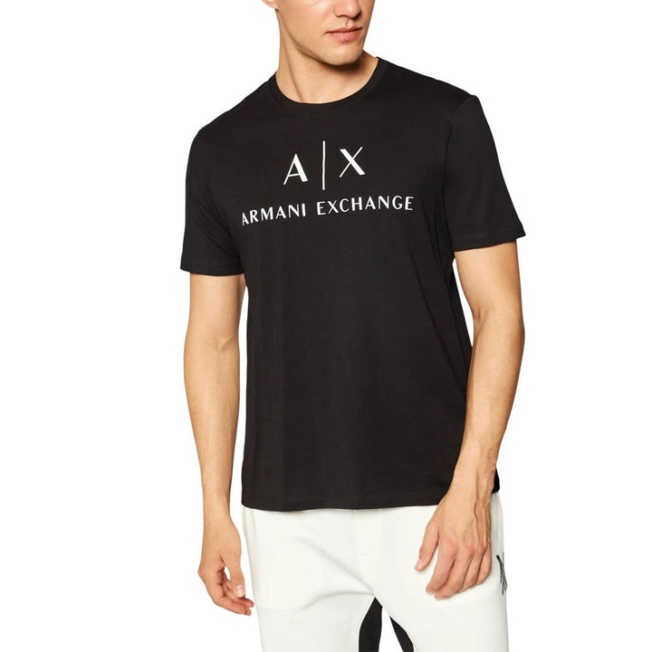 Armani Exchange Black Cotton T-Shirt