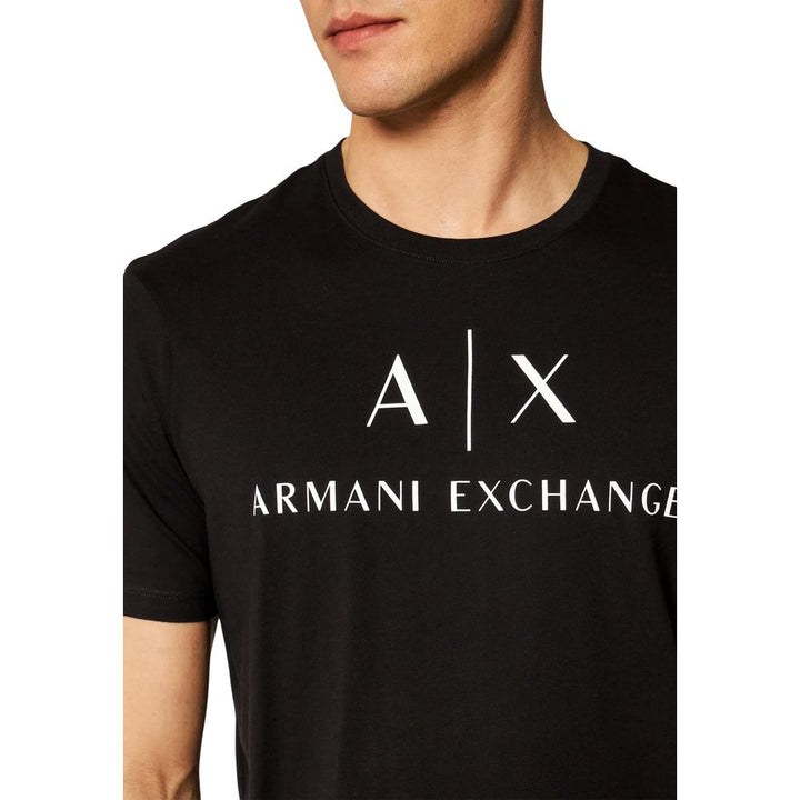 Armani Exchange Black Cotton T-Shirt