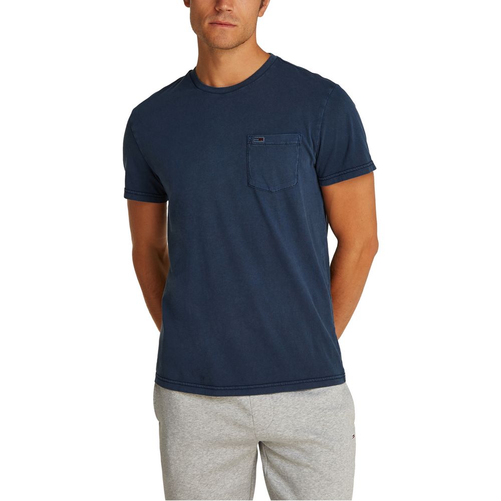 Tommy Hilfiger Jeans Blue Cotton T-Shirt