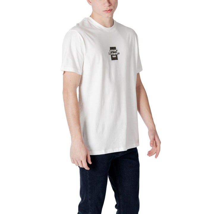 Armani Exchange White Cotton T-Shirt