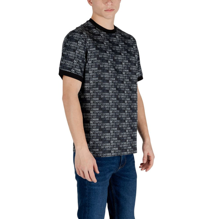 EA7 Emporio Armani Black Cotton T-Shirt
