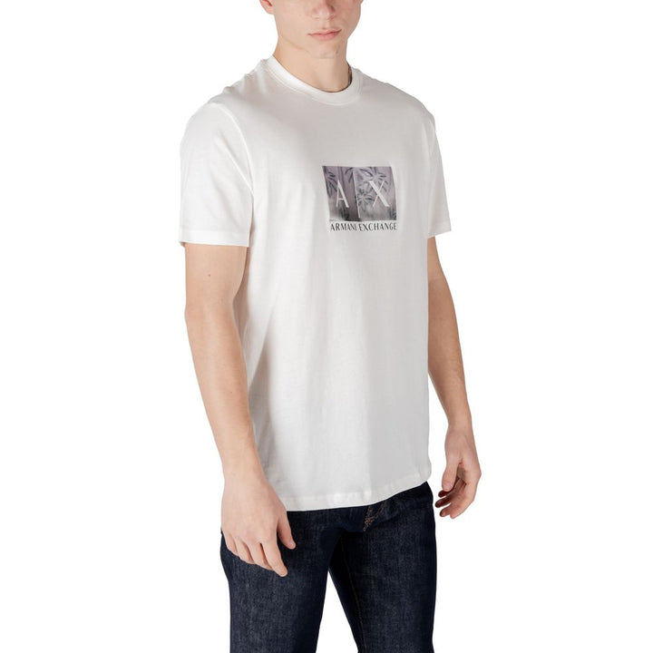 Armani Exchange Cream Cotton T-Shirt