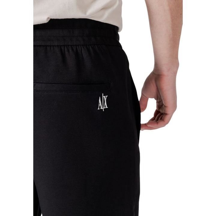Armani Exchange Black Cotton Bermuda
