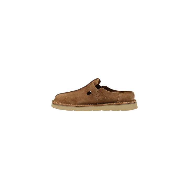 Clarks Beige Suede Leather Clogs