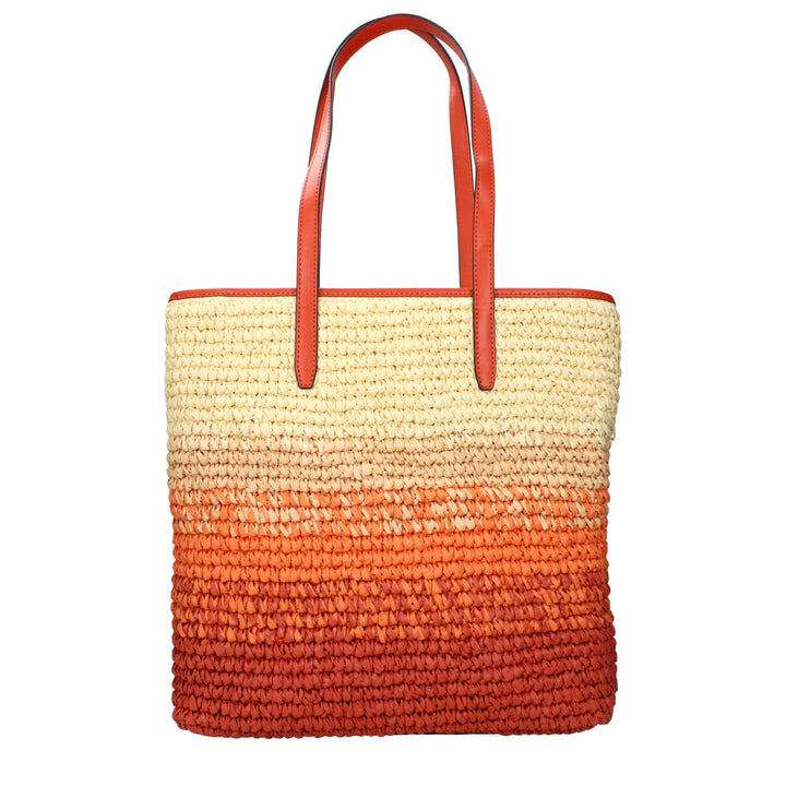 Michael Kors Orange Raffia Shoulder Bags