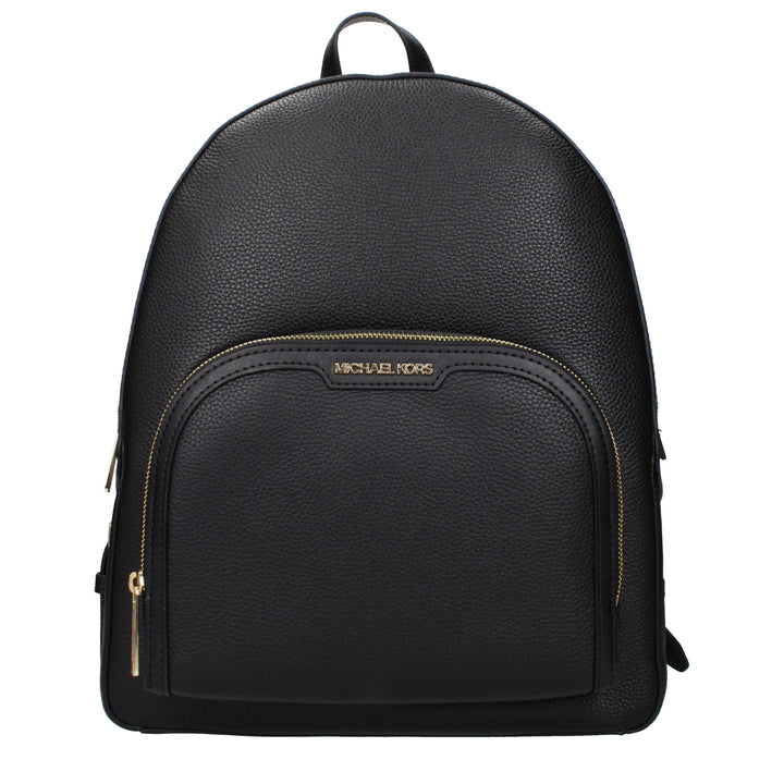 Michael Kors Black Leather Backpacks