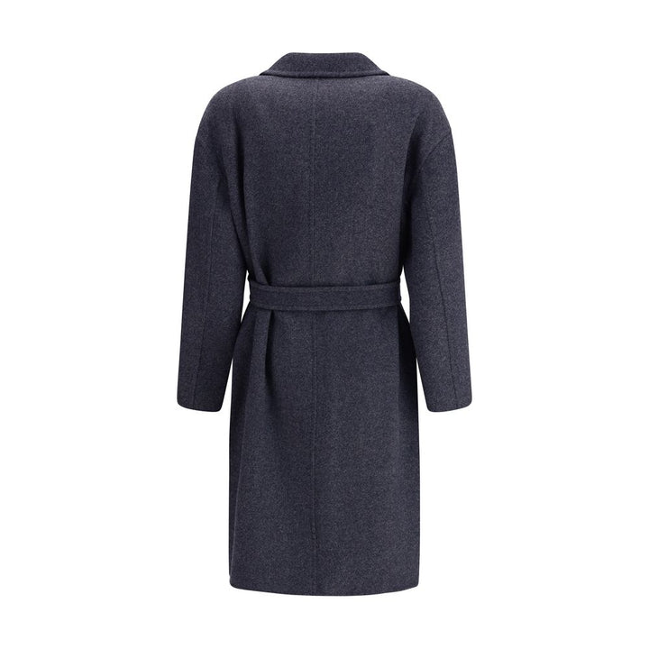 Max Mara Denim-effect Wool Carnia Coat