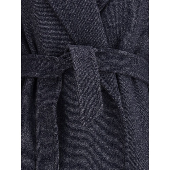 Max Mara Denim-effect Wool Carnia Coat