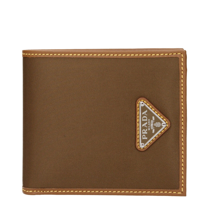 Prada Brown Fabric Wallets