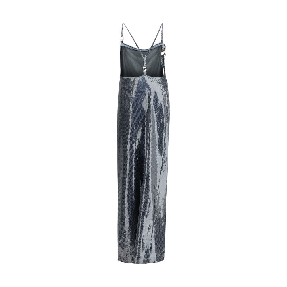 Coperni Ruched Sequin-Embellished Gown