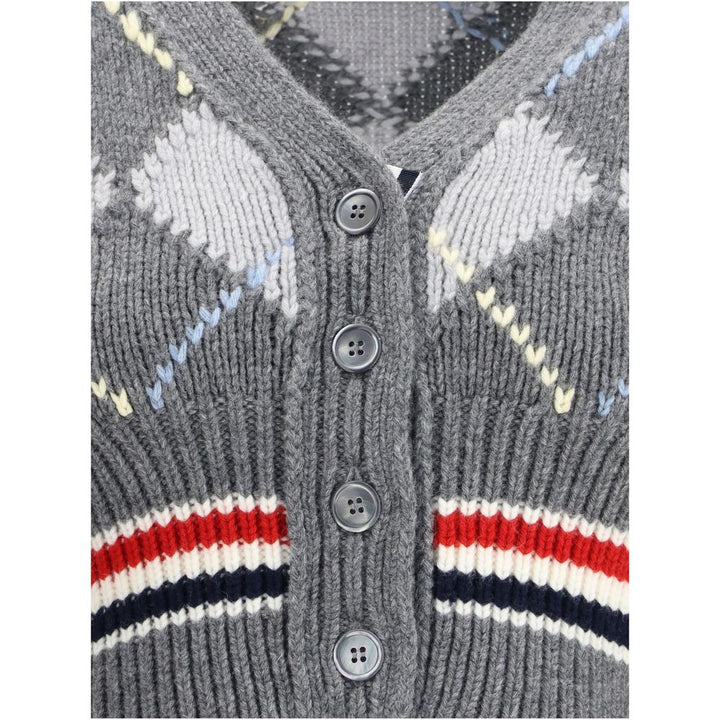 Thom Browne Argyle V-Neck Cardigan