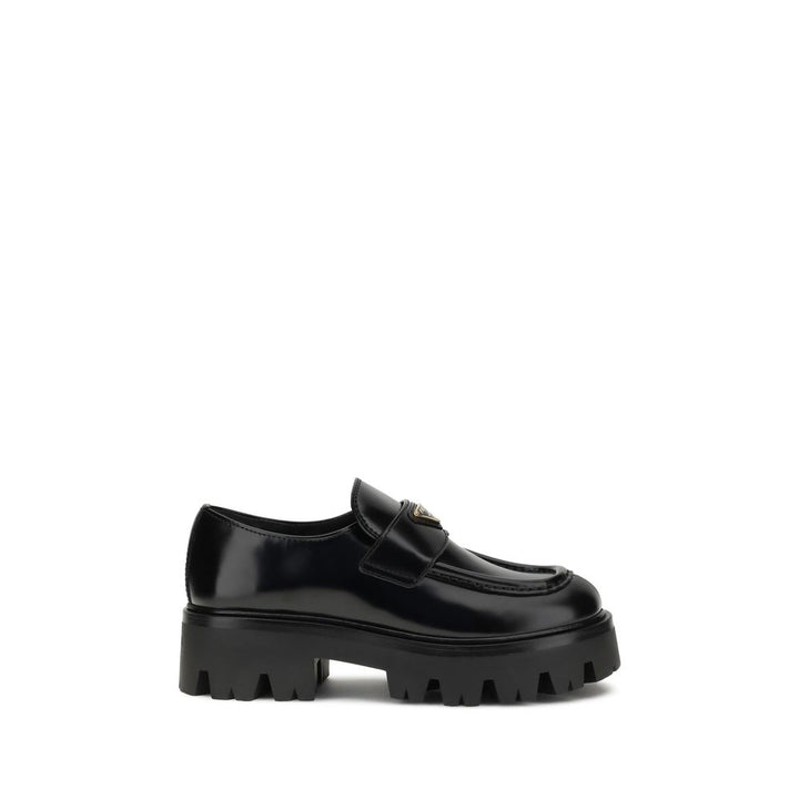 Prada Leather Monolith Loafers