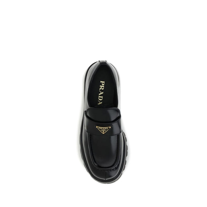 Prada Leather Monolith Loafers