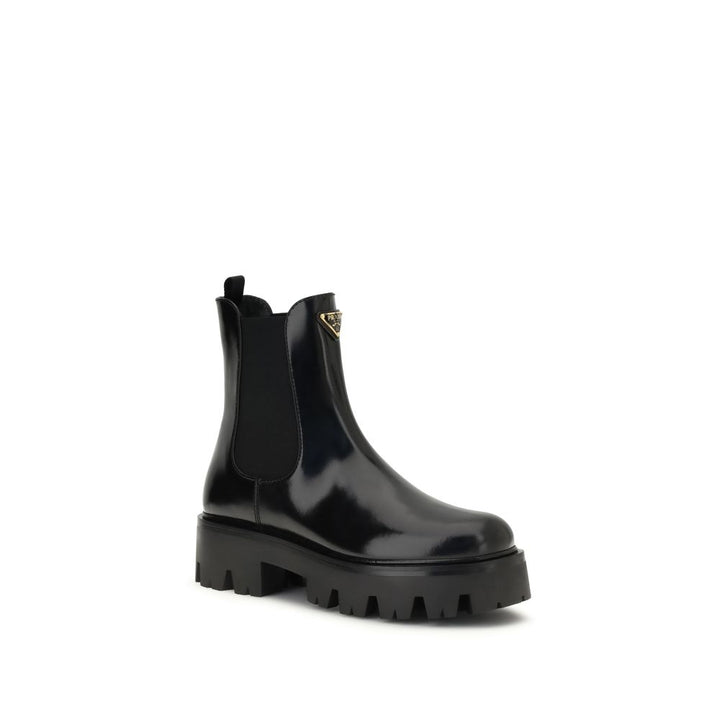 Prada Brushed leather Ankle Boots