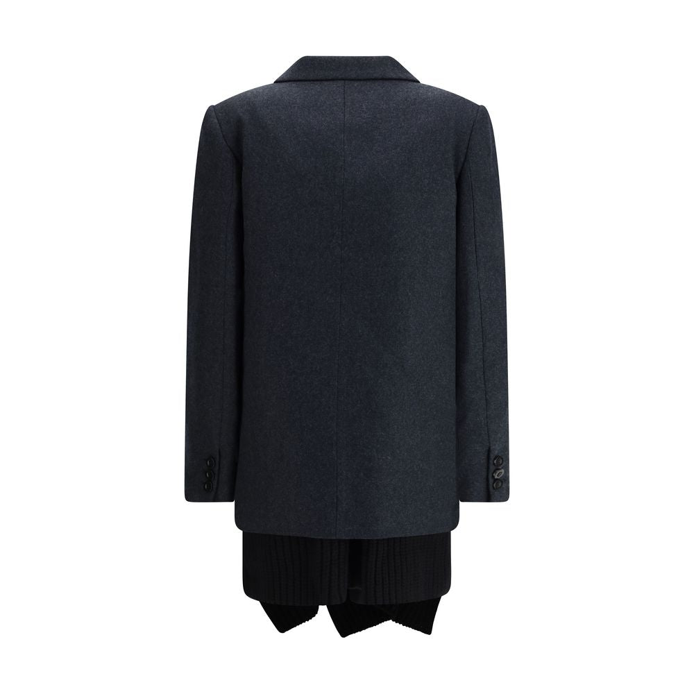 Sacai Wool Melton and Wool Knit Jacket