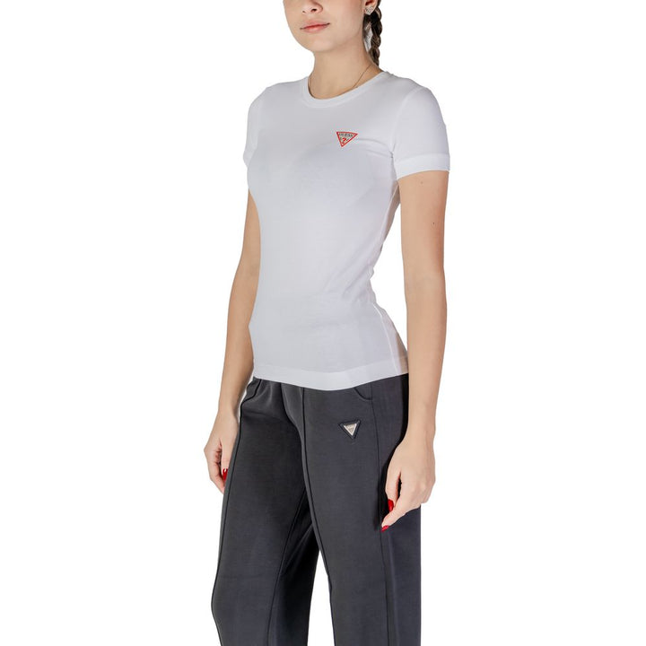 Guess White Cotton T-Shirt