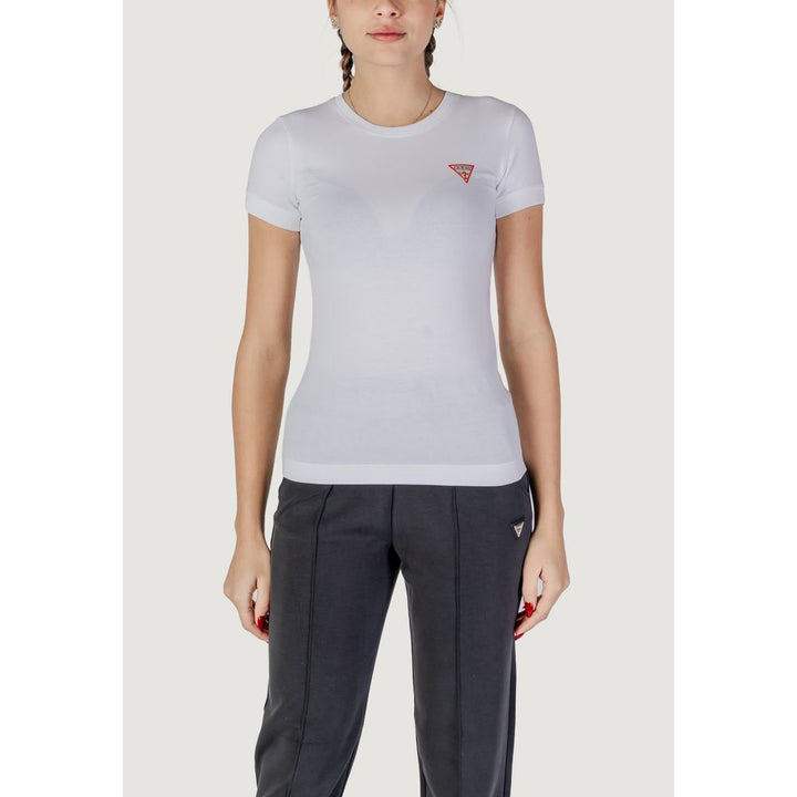 Guess White Cotton T-Shirt