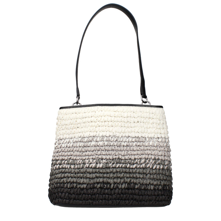 Michael Kors Black Raffia Shoulder Bags