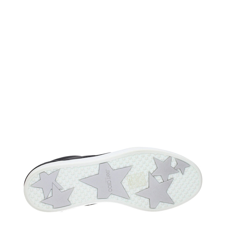 Jimmy Choo Black Leather Low Tops