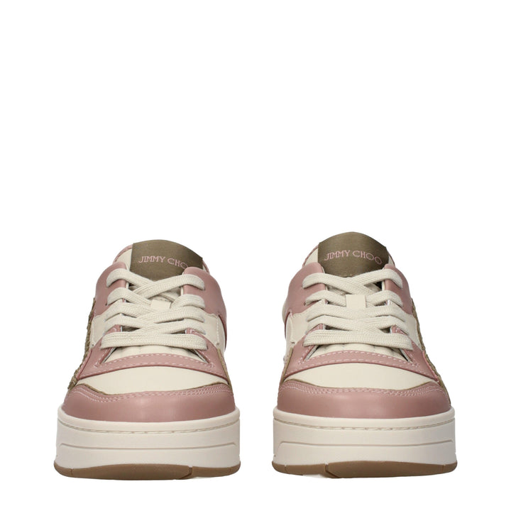 Jimmy Choo Pink Leather Low Tops