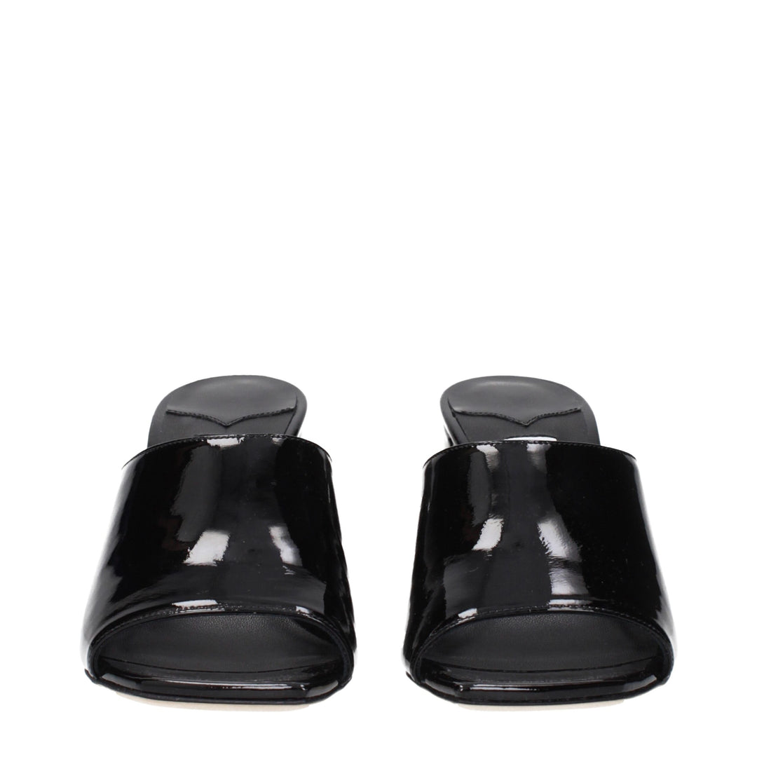 Jimmy Choo Black Leather Platforms