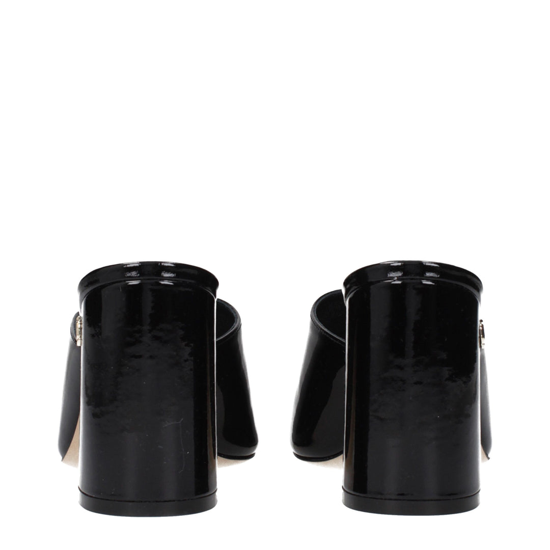 Jimmy Choo Black Leather Platforms