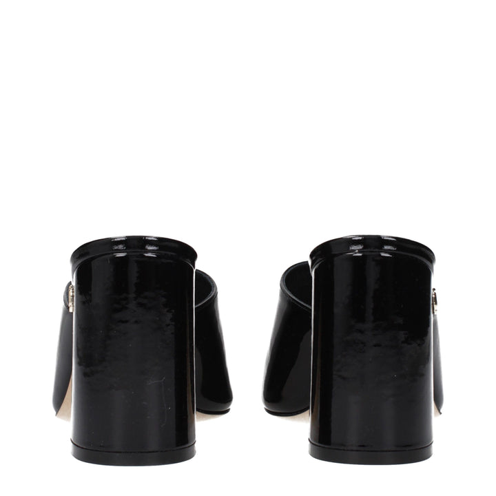 Jimmy Choo Black Leather Platforms