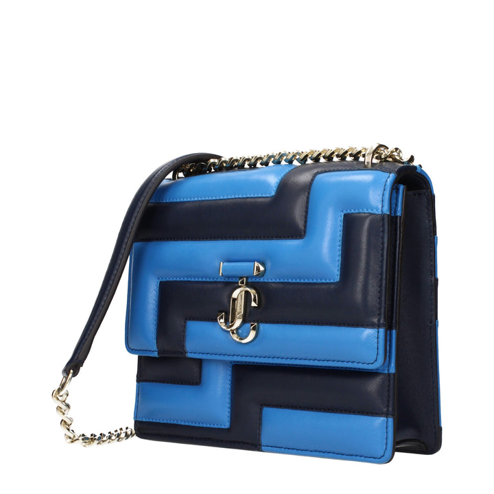 Jimmy Choo Blue Leather Shoulder Bags