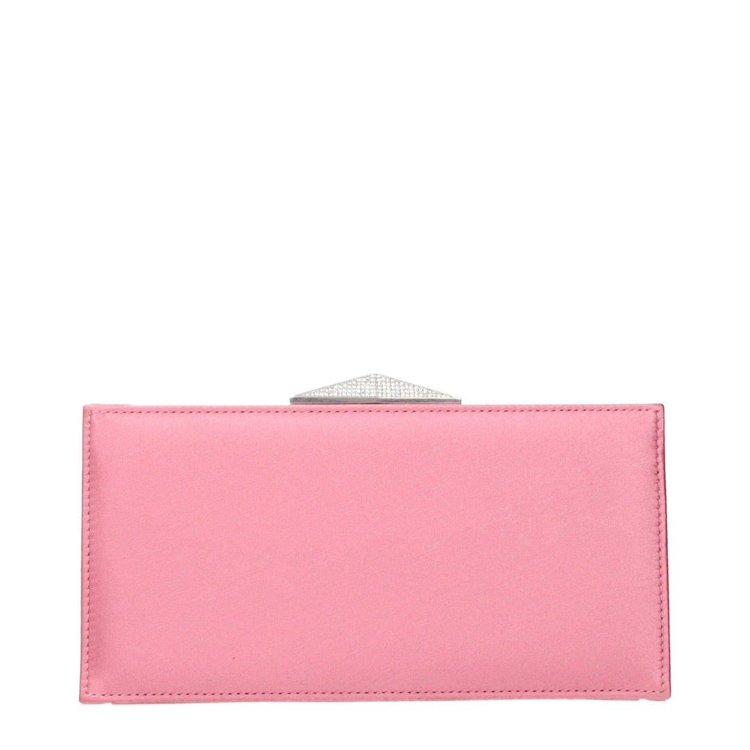 Jimmy Choo Pink Satin Clutch Bags