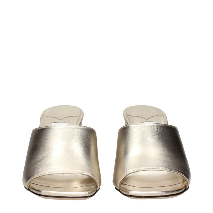 Jimmy Choo Gold Leather Platforms