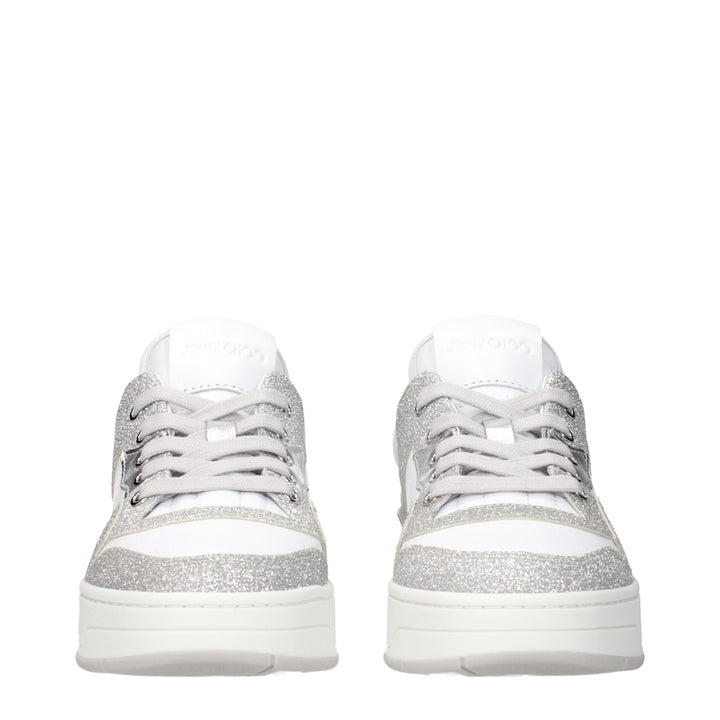 Jimmy Choo White Leather Low Tops