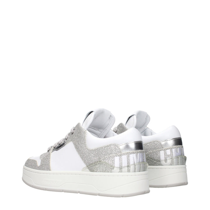 Jimmy Choo White Leather Low Tops