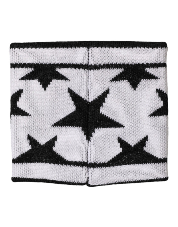 Dolce & Gabbana White Black Wool Logo #DGMILLENNIALS Wristband