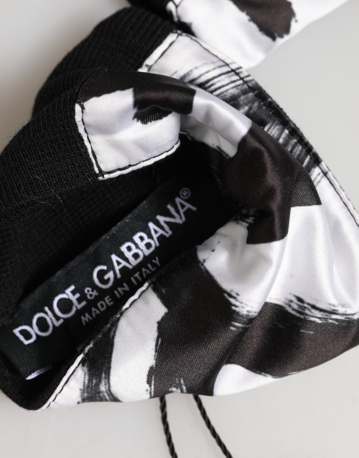 Dolce & Gabbana Black White DG Logo Silk 1 Pair Wristband