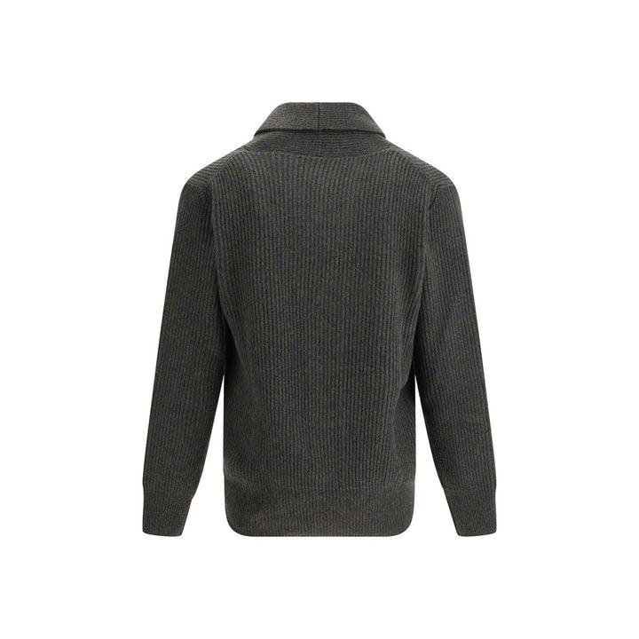 Brooksfield Virgin Wool Shawl-Collar Cardigan