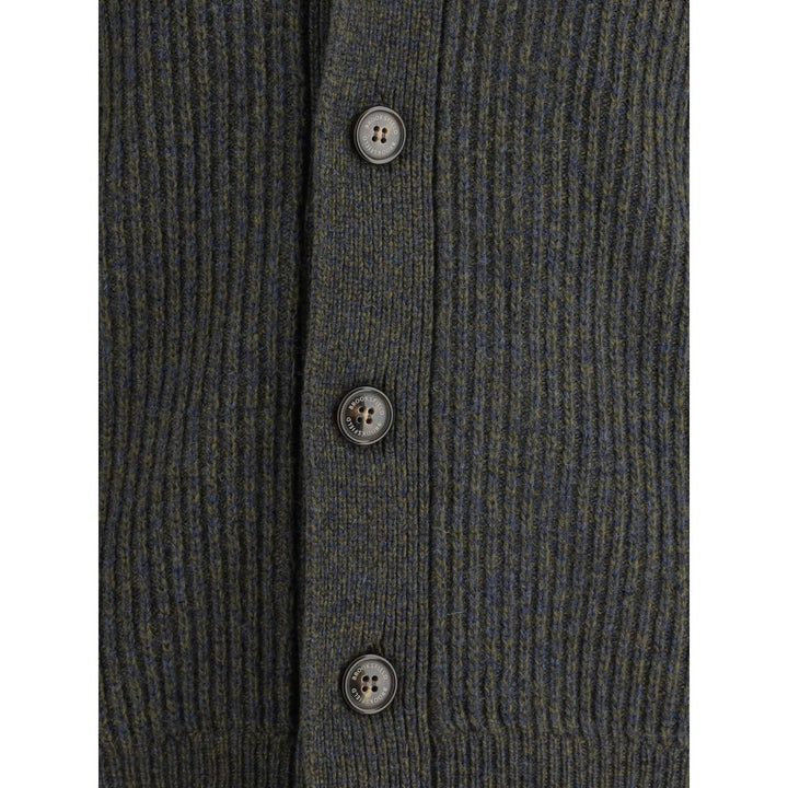 Brooksfield Virgin Wool Shawl-Collar Cardigan