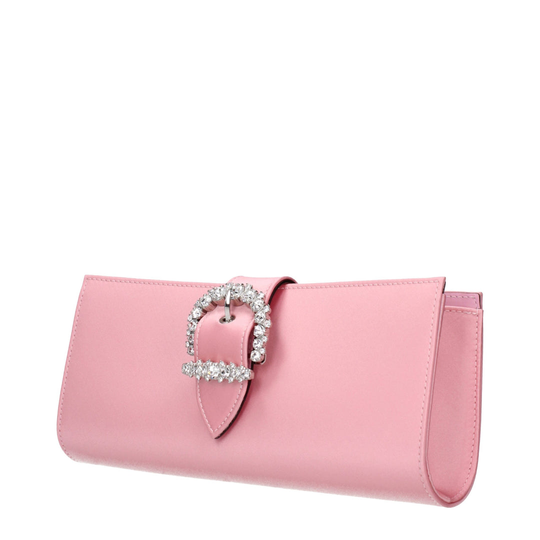 Jimmy Choo Pink Satin Clutch Bags