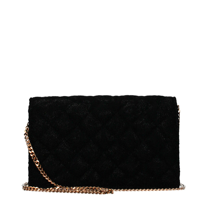 Versace Black Fabric Clutch Bags
