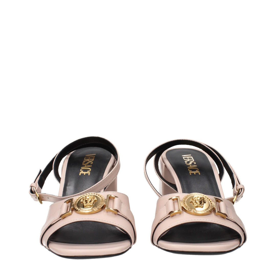 Versace Pink Leather Platforms