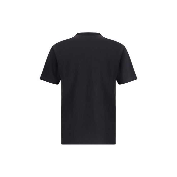 Stone Island Crew-neck T-shirt with monochrome compass logo