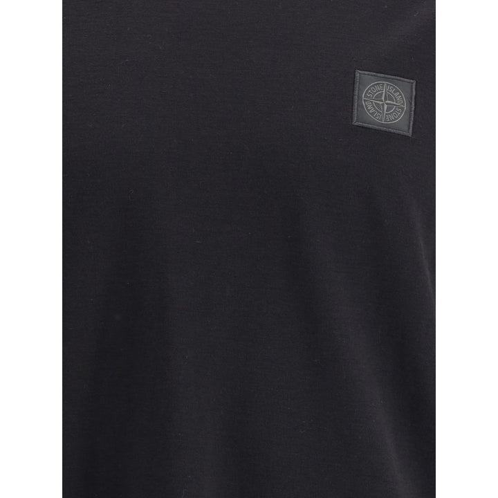 Stone Island Crew-neck T-shirt with monochrome compass logo